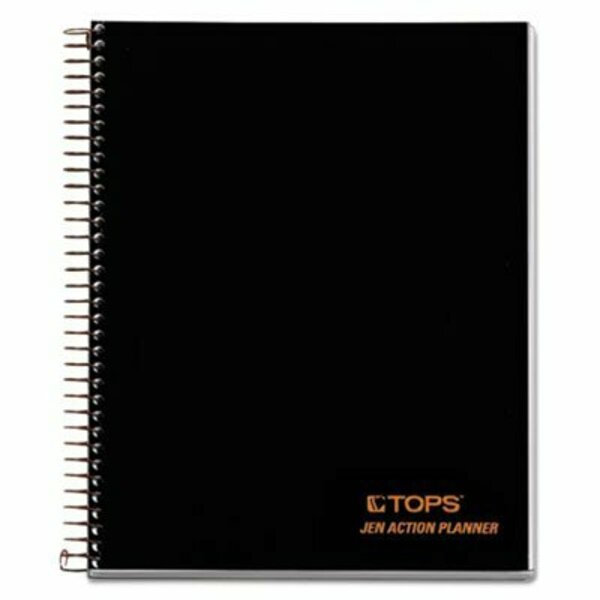 Tops Products TOPS, JEN ACTION PLANNER, NARROW RULE, BLACK COVER, 8.5 X 6.75, 100 SHEETS 63828